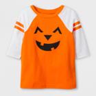 Toddler 3/4 Sleeve Jack'o'lantern Raglan T-shirt - Cat & Jack Orange