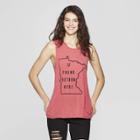 Women's Sleeveless Crew Neck Return To Mn Tank Top - Awake Red