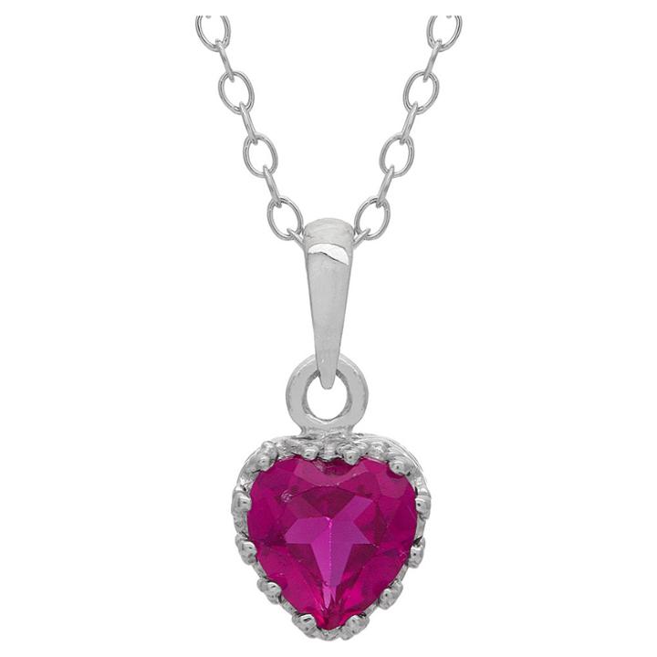 3/4 Tcw Tiara Ruby Crown Pendant In Sterling Silver, Women's, Red