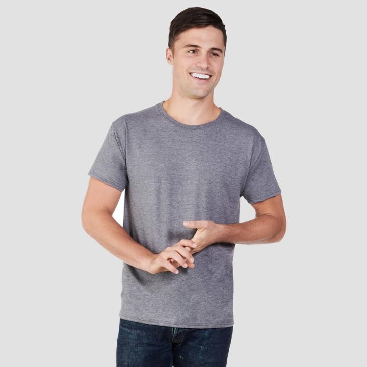 Fruit Of The Loom Men's Flex Crew Neck T-shirt Undershirt 2pk - Charcoal