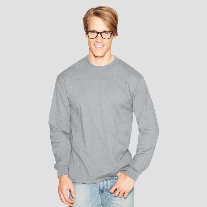 Hanes Men's Long Sleeve Beefy T-shirt - Light