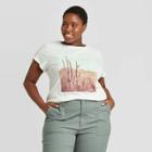 Women's Plus Size Short Sleeve T-shirt - Universal Thread Ivory