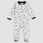 Honest Baby Tossed Skulls Organic Cotton Pajama Jumpsuit - Black/white Newborn