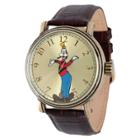 Men's Disney Goofy Antique Vintage Articulating Watch With Alloy Case - Brown,
