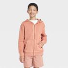 Boys' Zip-up Hooded Sweatshirt - Art Class Orange