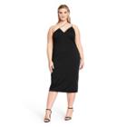 Women's Plus Size Asymmetrical Dress - Cushnie For Target Black
