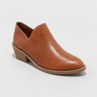 Women's Julissa Heeled Open Boots - Universal Thread Cognac