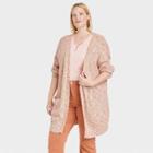 Women's Plus Size Marled Open-front Cardigan - Knox Rose Peach
