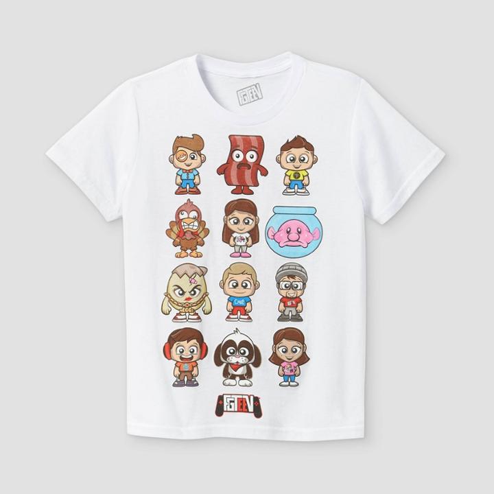 Boys' Fgteev Short Sleeve Graphic T-shirt - White