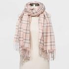 Women's Plaid Scarf - A New Day Tan