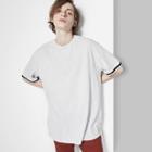 Men's Casual Fit Short Sleeve Taped T-shirt - Original Use Quill Gray