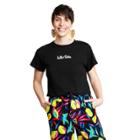 Women's Hello There Short Sleeve Embroidered T-shirt - Tabitha Brown For Target Black Xxs