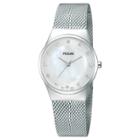 Women's Pulsar Mesh Bracelet Watch - Silver Tone With Mother Of Pearl Dial - Ph8053