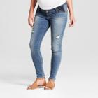 Maternity Inset Panel Skinny Jeans - Isabel Maternity By Ingrid & Isabel Medium Wash 14, Women's, Blue