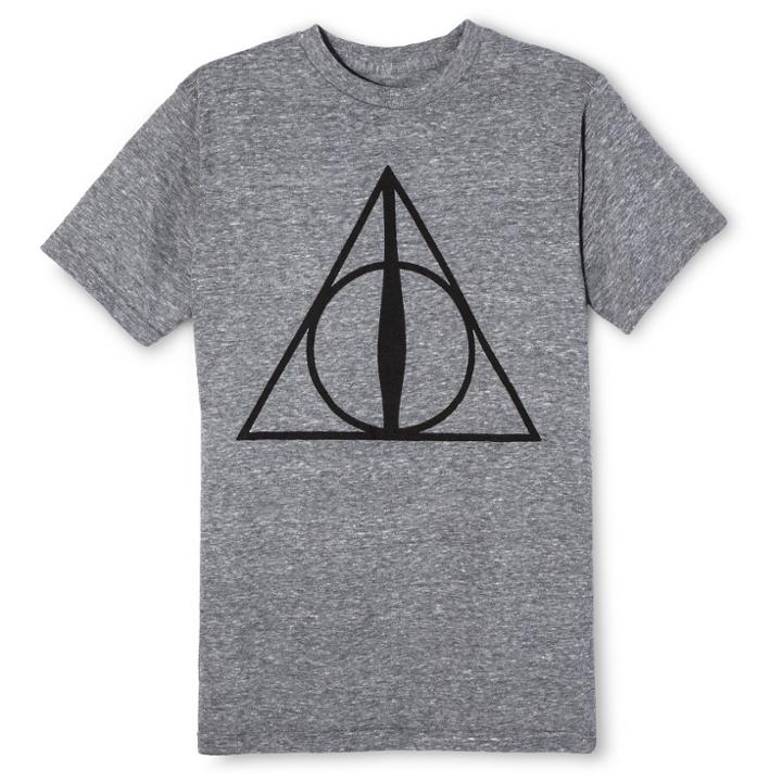 Men's Harry Potter Deathly Hallows Short Sleeve Graphic T-shirt Heather Gray