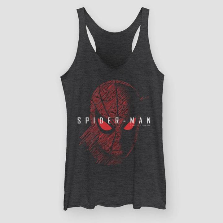 Marvel Women's Spider-man: Far From Home Simple Tech Tank Top (juniors') - Black Heather