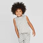 Toddler Boys' Checkered Tank Top - Art Class Dark Gray/white 12m, Boy's, Blue