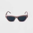 Women's Plastic Angular Cateye Sunglasses - A New Day Tan
