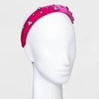 Velvet Puff Crystal Headband - A New Day Pink