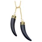 Women's Marvel Black Panther Claw Stainless Steel And Gold Ip Pendant Necklace
