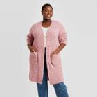 Women's Cozy Duster Cardigan - Universal Thread Pink