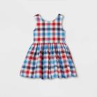Toddler Girls' Gingham Dress - Cat & Jack Red/white/blue