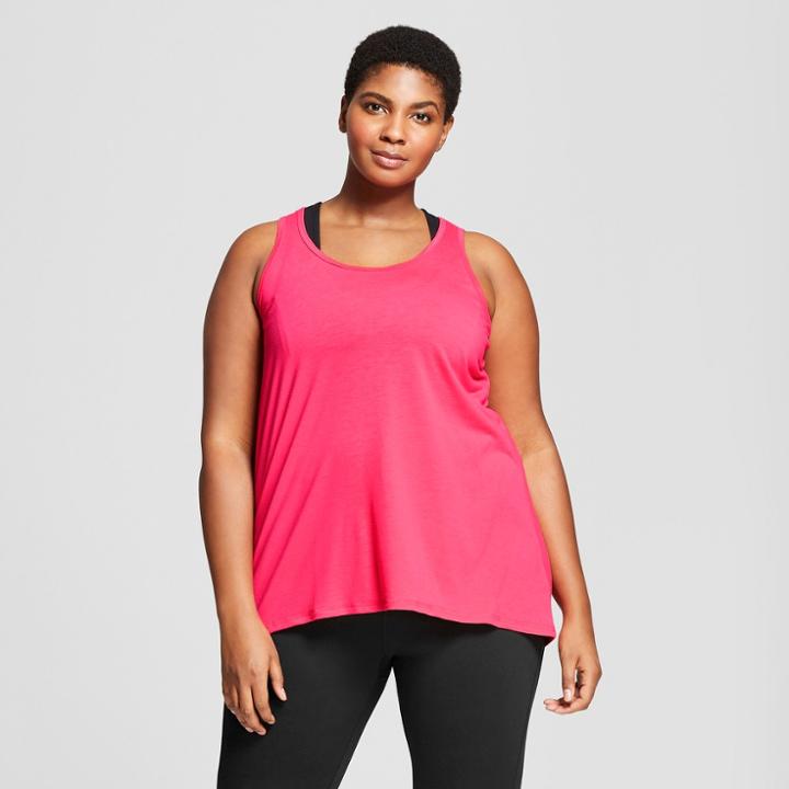 Women's Plus-size Active Tank Top - C9 Champion Razzle Pink