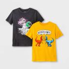 Boys' 2pk Graphic Short Sleeve T-shirt - Cat & Jack Mustard/black