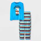 Boys' 2pc Striped Long Sleeve Pajama Set - Cat & Jack Blue
