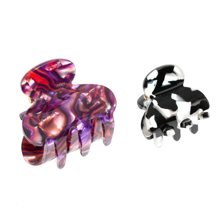 L. Erickson Small And Mini Jaw Clip - 2pk - Black/pink