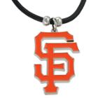 Women's Journee Collection Major League Baseball Team Cord Necklace In Silvertone - Orange