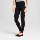 Women's Cotton Blend Seamless Leggings With 5 Waistband - A New Day Black