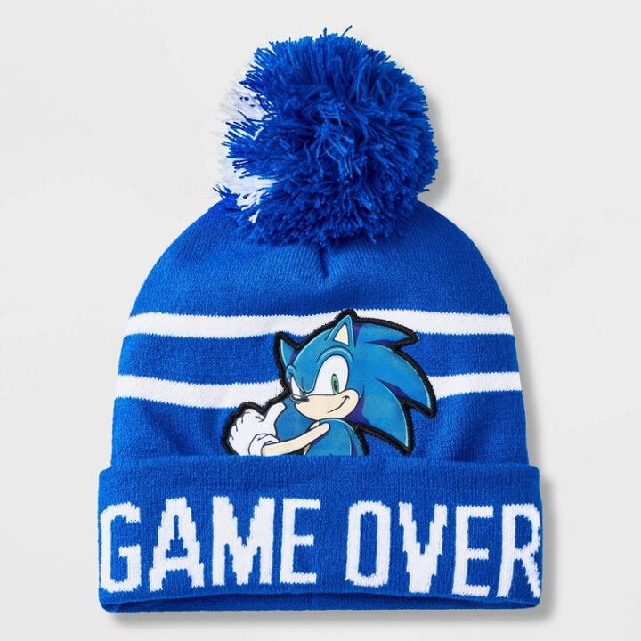 Boys' Sonic The Hedgehog Pom Beanie, One Color