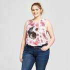 Women's Plus Size Celestial Tie Dye Foil Graphic Tank Top - Fifth Sun (juniors') Purple