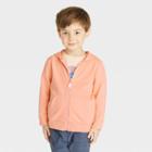 Toddler Boys' French Terry Zip-up Hoodie - Cat & Jack Peach Orange