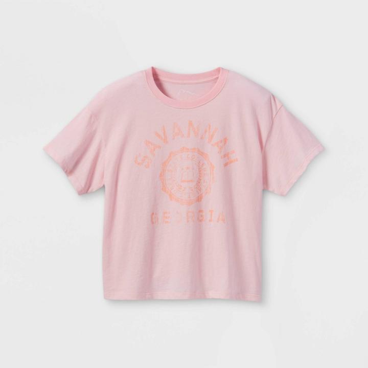 Girls' Boxy Cropped Graphic T-shirt - Art Class