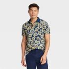 Men's Regular Fit Short Sleeve Performance Polo Shirt - Goodfellow & Co Blue/floral Print