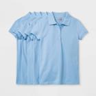 Petitegirls' 5pk Short Sleeve Stretch Pique Uniform Polo Shirt - Cat & Jack