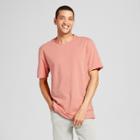 Men's Short Sleeve Oversized Raw Edge T-shirt - Jackson Pink