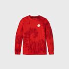 Boys' Long Sleeve Tie-dye Skull Graphic T-shirt - Art Class Red