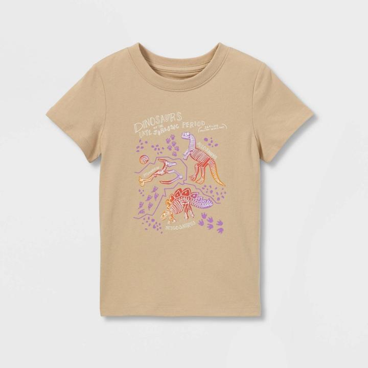 Toddler Boys' Dinos Of Jurassic Short Sleeve Graphic T-shirt - Cat & Jack Beige
