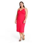 Women's Plus Size Asymmetrical Dress - Cushnie For Target Red