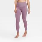 Women's Contour High-rise 7/8 Leggings With Ribbed Power Waist 25 - All In Motion Purple S, Women's,