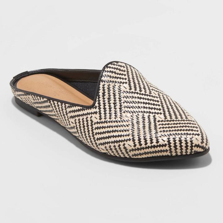 Women's Violet Woven Mules - Universal Thread Natural 6, Women's, Beige