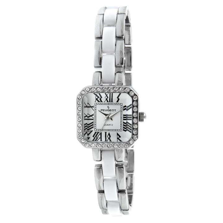 Peugeot Watches Peugeot Women's Acrylic Link Crystal Accented Watch -