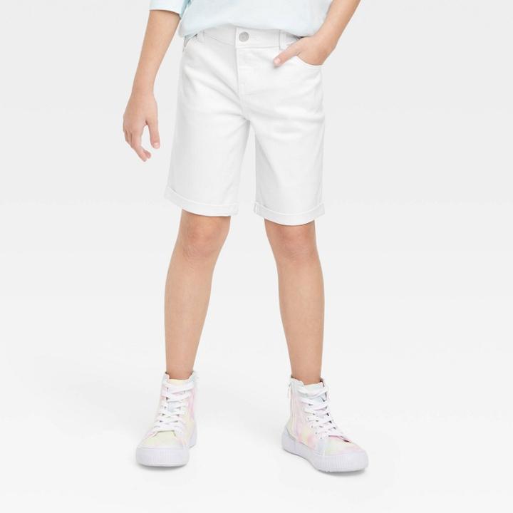Girls' Bermuda Jean Shorts - Cat & Jack White