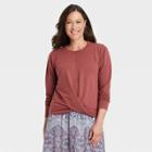 Women's Twist-front Sweatshirt - Knox Rose Coral