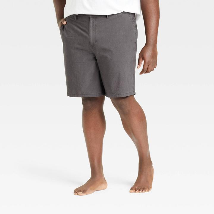 Men's Big & Tall 9 Hybrid Swim Shorts - Goodfellow & Co Black