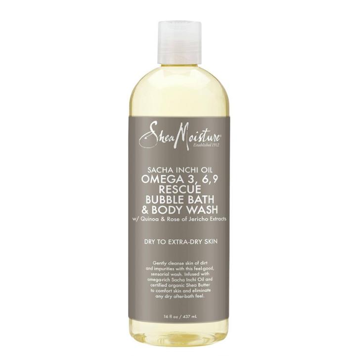Sheamoisture Bubble Bath & Body Wash For Dry Skin Sacha Inchi Oil With Shea Butter