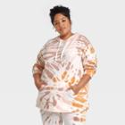 Women's Plus Size Fleece Lounge Hooded Sweatshirt - Ava & Viv Brown X